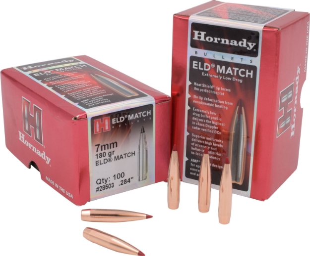 Picture of Hornady Eld Match Target 7Mm .284 180 Gr Extremely Low Drag-Match (Eld-M) 