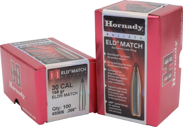 Picture of Hornady Eld Match Target 30 Cal .308 168 Gr Extremely Low Drag-Match (Eld-M) 