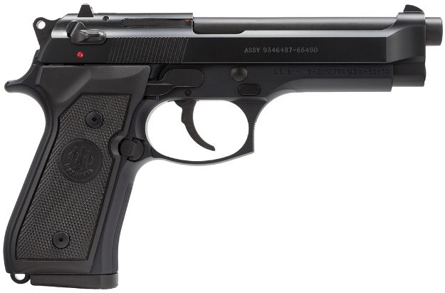 Picture of Beretta Usa M9 9Mm Luger 4.90" Barrel 15+1, Bruniton Finish Aluminum Frame, Serrated Steel Slide, Polymer Grip 