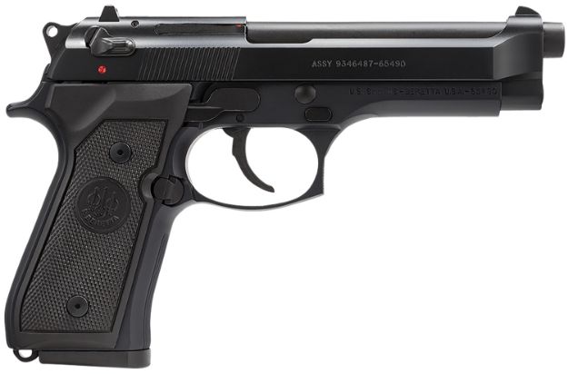 Picture of Beretta Usa M9 9Mm Luger 4.90" Barrel 10+1, Bruniton Finish Aluminum Frame, Serrated Steel Slide, Polymer Grip 