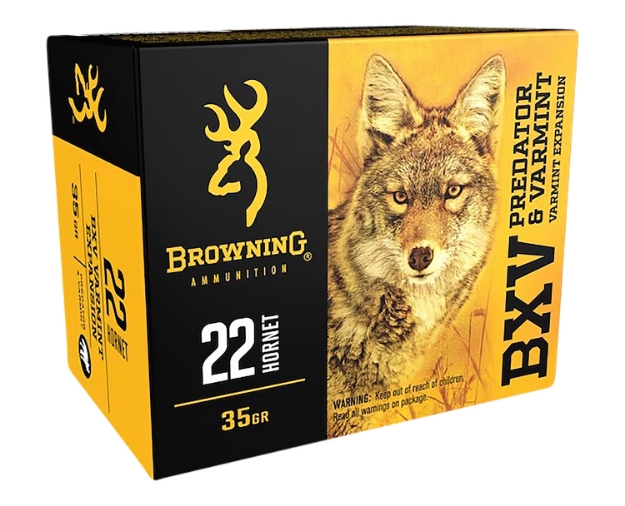 Picture of Browning Ammo Bxv Predator & Varmint 22 Hornet 35 Gr Varmint Expansion Polymer Tip 20 Per Box/ 10 Cs 