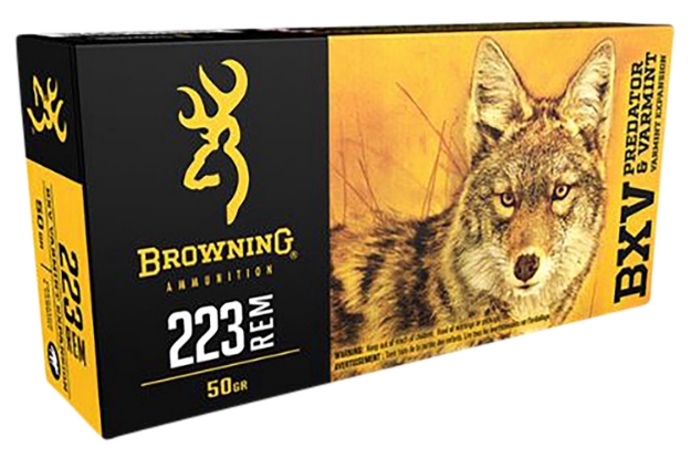 Picture of Browning Ammo Bxv Predator & Varmint 223 Rem 50 Gr Varmint Expansion Polymer Tip 20 Per Box/ 10 Cs 