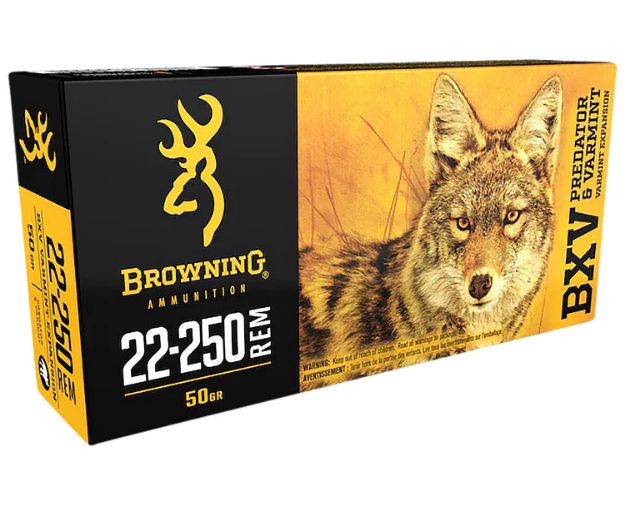 Picture of Browning Ammo Bxv Predator & Varmint 22-250 Rem 50 Gr Varmint Expansion Polymer Tip 20 Per Box/ 10 Cs 