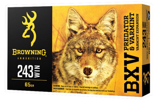 Picture of Browning Ammo Bxv Predator & Varmint 243 Win 65 Gr Varmint Expansion Polymer Tip 20 Per Box/ 10 Cs 