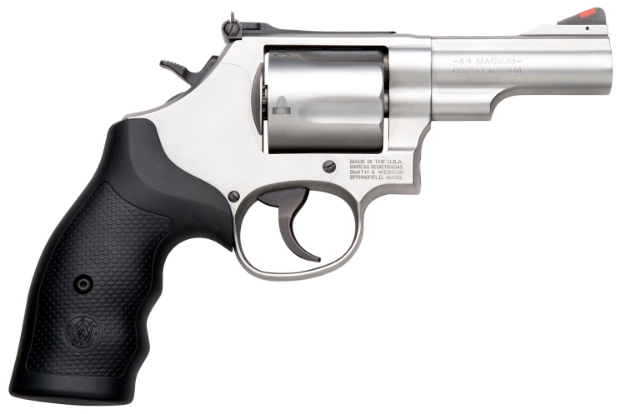 Picture of Smith & Wesson Model 69 Combat Magnum 44 Rem Mag Stainless Steel 2.75" Barrel, 5Rd Cylinder & L-Frame, Full Length Extractor Rod, Internal Lock 