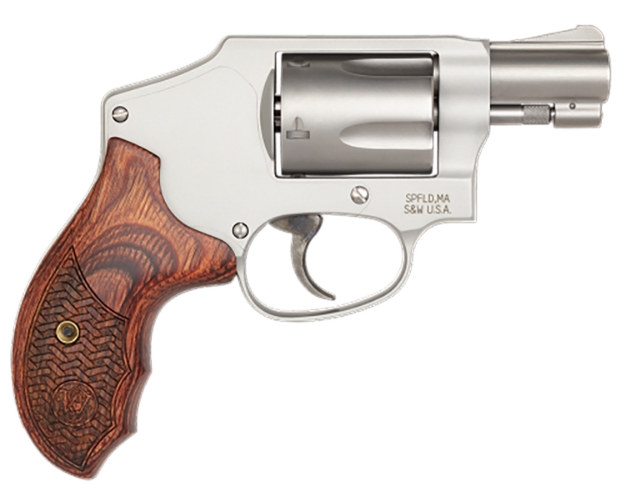 Picture of Smith & Wesson Performance Center Model 642 Enhanced Action 38 S&W Spl +P 5Rd 1.88" Stainless Steel Barrel & Cylinder Matte Silver Aluminum Frame With Custom Wood Grip 