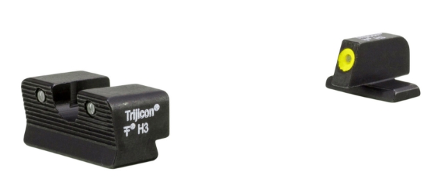 Picture of Trijicon Hd Xr Night Sights- For Sig Sauer #8 Front/#8 Rear Black | Green Tritium Yellow Outline Front Sight Green Tritium Black Outline Rear Sight 