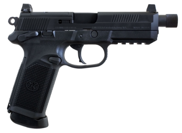 Picture of Fn Fnx Tactical 45 Acp 5.30" Threaded Barrel 10+1 , Matte Black , Manual Safety , Night Sights , Optics Ready 