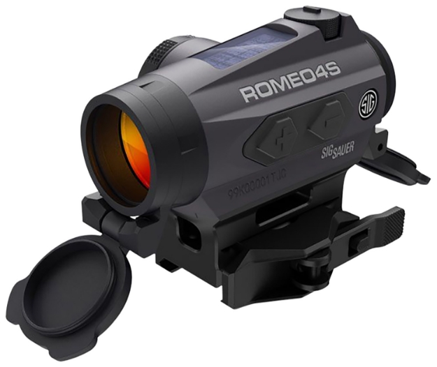 Picture of Sig Sauer Electro-Optics Romeo4s Graphite 1X20mm 1 Moa Red Ballistic Circle Quadplex Reticle 