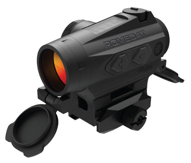 Picture of Sig Sauer Electro-Optics Romeo4t Black Anodized 1X20mm 1 Moa Red Ballistic Circle Quadplex Multi Reticle 