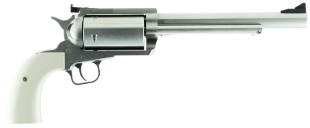 Picture of Magnum Research Bfr Long Cylinder Sao 45-70 Gov Caliber With 7.50" Barrel, 5Rd Capacity Cylinder, Overall Brushed Stainless Steel Finish & Bisley White Laminate Grip 