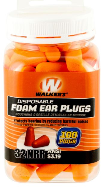 Picture of Walker's Foam Ear Plugs Foam 33 Db Orange 50 Pair 