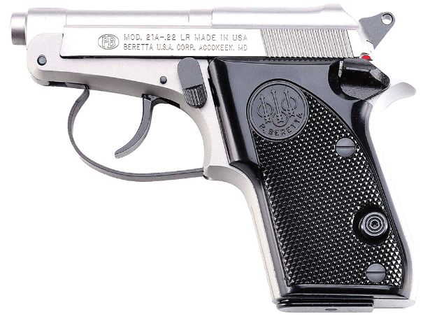 Picture of Beretta Usa 21A Bobcat Micro-Compact 22 Lr 7+1 2.40" Black Tip-Up Barrel, Stainless Serrated Slide, Gray Anodized Aluminum Frame W/Beavertail, Black Polymer Grips Right Hand 