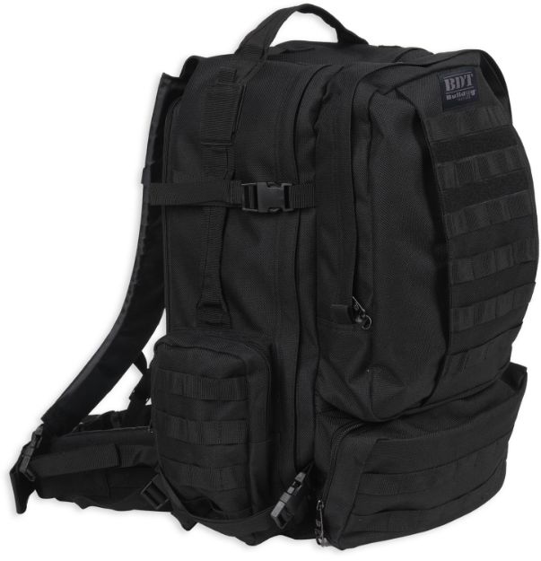 Picture of Bulldog Bdt Tactical Backpack Large Style With Black Finish, 3 Main & 2 Accessory Compartments, Holds Up To 3 Hydration Bladders & Molle, Alice Compatible 20" H X 19" W X 12" D 