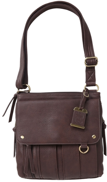 Picture of Bulldog Cross Body Purse W/Holster Brown Leather Most Sm Pistols & Revolvers Ambidextrous Hand 