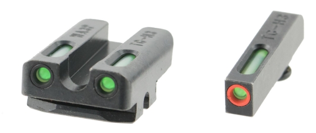 Picture of Truglo Tfx Pro Black | Green Tritium & Fiber Optic Orange Outline Front Sight Green Tritium & Fiber Optic Rear Sight 