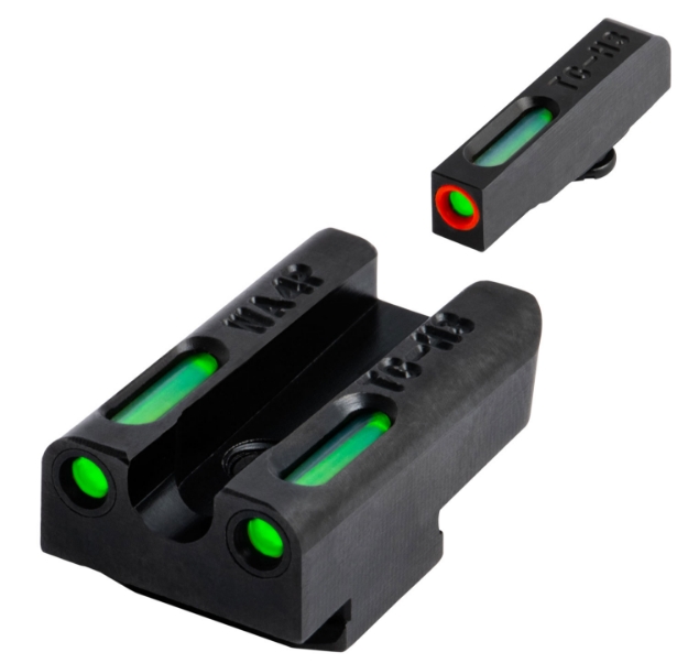 Picture of Truglo Tfx Pro Black | Green Tritium & Fiber Optic Orange Outline Front Sight Green Tritium & Fiber Optic Rear Sight 