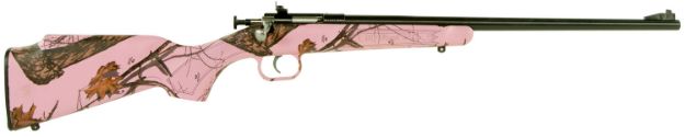 Picture of Crickett Youth 22 Lr 1Rd 16.12" Blued Barrel & Receiver, Fixed Front/Adjustable Rear Peep Sights, Mossy Oak Pink Blaze Synthetic Stock W/11.5" Lop, Rebounding Firing Pin Safety 