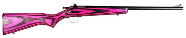 Picture of Crickett Youth 22 Lr 1Rd 16.12" Blued Barrel & Receiver, Fixed Front/Adjustable Rear Peep Sights, Pink/Black Laminate Stock W/11.5" Lop, Rebounding Firing Pin Safety 