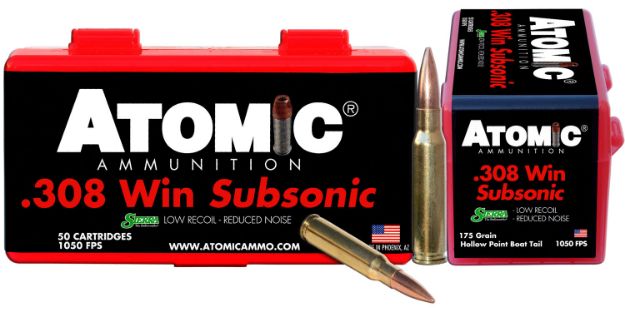 Picture of Atomic Rifle Subsonic 308 Win 175 Gr Subsonic 50 Bx/ 10 Cs 