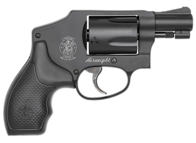 Picture of Smith & Wesson Model 442 Airweight 38 S&W Spl +P 1.88" Stainless Steel Barrel, 5Rd Carbon Steel Cylinder, Aluminum J-Frame, Black Metal Finish, Internal Lock 