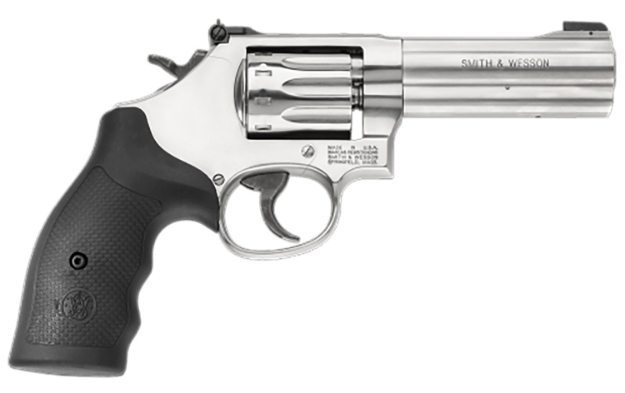 Picture of Smith & Wesson Model 617 22 Lr Stainless Steel 4" Barrel & 10Rd Cylinder, Satin Stainless Steel K-Frame, Black Polymer Grip,Internal Lock 