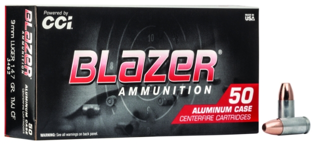 Picture of Cci Blazer Clean-Fire Handgun 9Mm Luger 147 Gr Total Metal Jacket (Tmj) 50 Per Box/ 20 Cs 