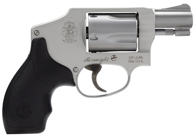 Picture of Smith & Wesson Model 642 Airweight 38 S&W Spl +P Stainless Steel 1.88" Barrel & 5Rd Cylinder, Matte Silver Aluminum Alloy J-Frame, Polymer Grip, Internal Lock 