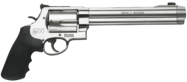 Picture of Smith & Wesson Model 500 500 S&W Mag Stainless Steel 8.38" Barrel & 5Rd Cylinder, Satin Stainless Steel X-Frame, Fixed Compensator, Internal Lock 