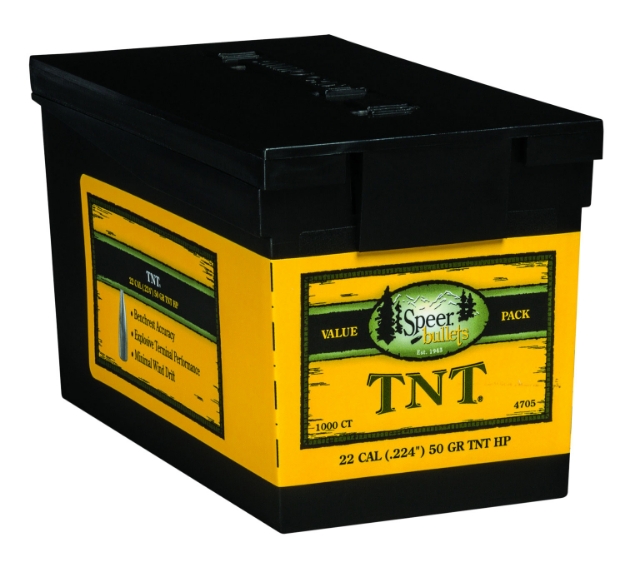 Picture of Speer Bullets Tnt Varmint 22 Caliber .224 50 Gr Hollow Point Value Pack 1000 Box 