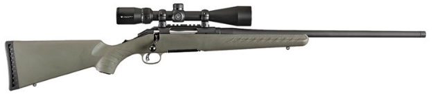 Picture of Ruger American 6.5 Creedmoor 4+1 22" Threaded Barrel, Matte Black Alloy Steel, Moss Green Synthetic Stock, Includes Vortex Crossfire Ii 4-12X44mm Scope, Flush Fit Magazine 