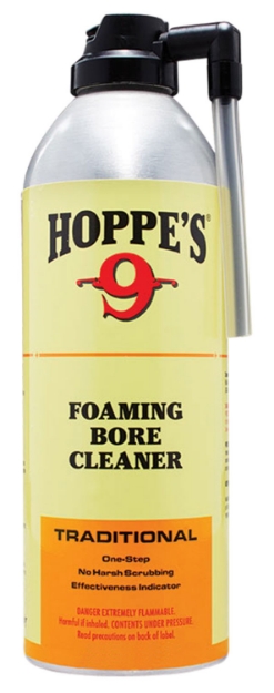 Picture of Hoppe's No. 9 Bore Cleaner Foam Style Cleaner Removes Copper & Powder Residue 3 Oz Spray Bottle 