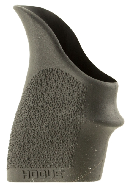 Picture of Hogue Handall Beavertail Grip Sleeve Made Of Rubber With Textured Black Finish & Finger Groove For S&W M&P Shield (45); Kahr P-Series, Cw (9 & 40) 