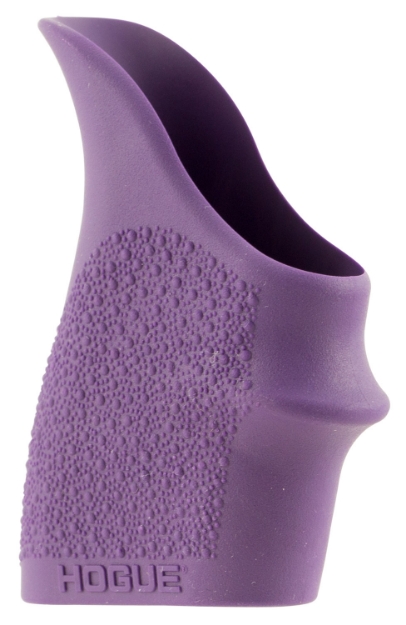 Picture of Hogue Handall Beavertail Grip Sleeve Textured Purple Rubber For Glock 26, S&W M&P Shield, Ruger Lc9 