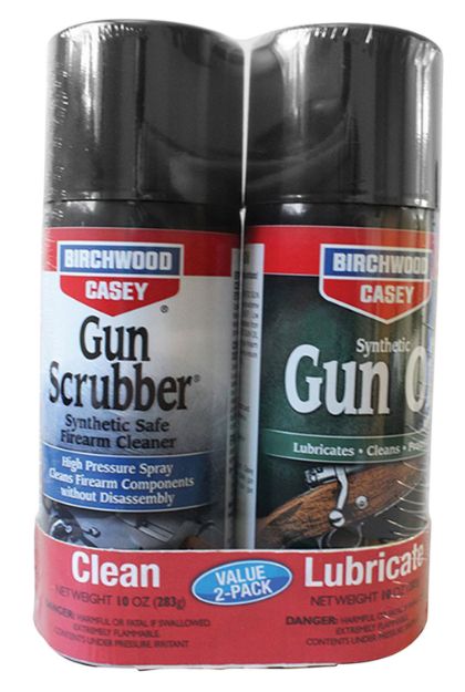 Picture of Birchwood Casey Gun Scrubber & Synthetic Gun Oil Combo Pack 10 Oz Aerosol 2 Pack 