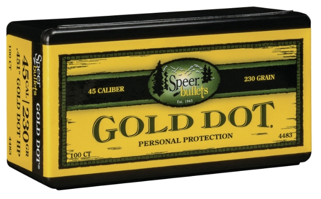 Picture of Speer Gold Dot Personal Protection 45 Cal .451 230 Gr Hollow Point (Hp) 