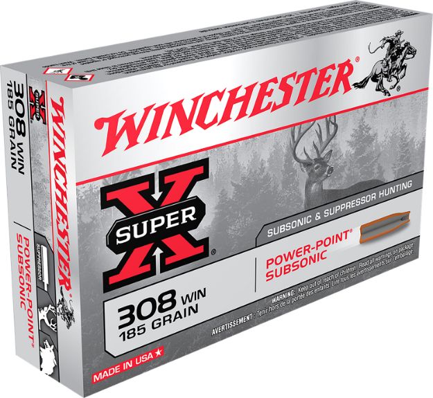 Picture of Winchester Ammo Power-Point 308 Win 185 Gr Power-Point Subsonic 20 Per Box/ 10 Cs 