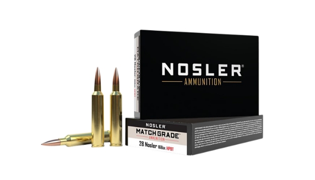 Picture of Nosler Match Grade Target 28 Nosler 168 Gr Custom Competition Hollow Point Boat-Tail (Cchpbt) 20 Per Box/ 10 Cs 