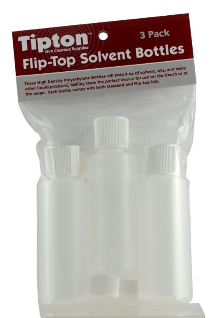 Picture of Tipton Flip Top Solvent Bottles 4 Oz Plastic 3 Per Pkg 