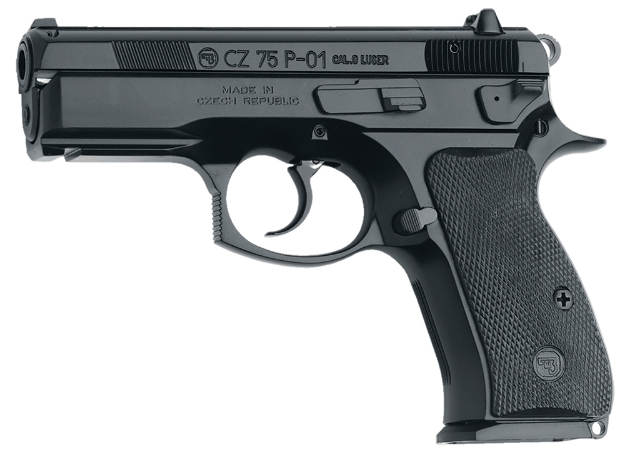 Picture of Cz-Usa P-01 *Ca Compliant 9Mm Luger 3.75" 10+1 Overall Black Finish With Inside Railed Steel Slide, Polymer Grip & Non-Tilted Barrel 