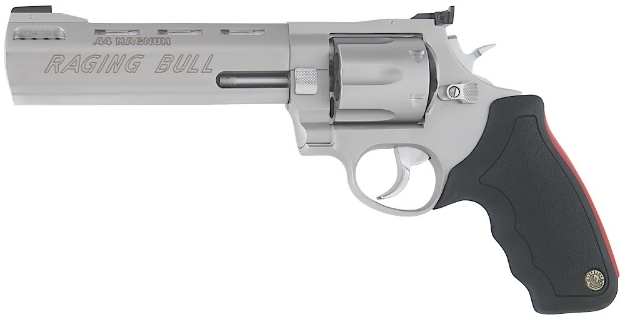 Picture of Taurus 444 Raging Bull 44 Rem Mag 6Rd 6.50" Stainless Black Rubber Grip 