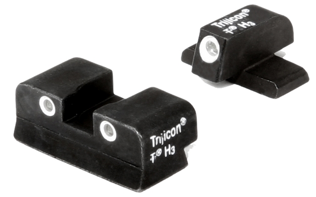 Picture of Trijicon Bright & Tough Night Sights- For Sig Sauer #6 Front/ #8 Rear Black | Green Tritium White Outline Front Sight Green Tritium White Outline Rear Sight 