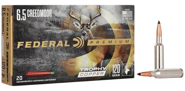 Picture of Federal Premium Hunting 6.5 Creedmoor 120 Gr Trophy Copper (Tc) 20 Per Box/ 10 Cs 