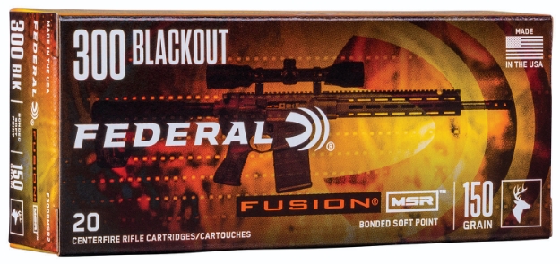 Picture of Federal Fusion Msr 300 Blackout 150 Gr Fusion Soft Point 20 Per Box/ 10 Cs 