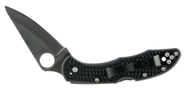 Picture of Spyderco Delica 4 2.88" Folding Drop Point Plain Vg-10 Ss Blade/Black Textured Frn Handle Includes Pocket Clip 