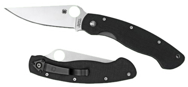 Picture of Spyderco Military 4" Folding Modified Clip Point Plain Cpm S30v Stainless Steel Blade/G10 Black Handle 