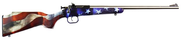 Picture of Crickett Youth 22 Lr 1Rd 16.12" Stainless Steel Barrel, Fixed Front/Adjustable Rear Peep Sights, Grand Union Flag Stock W/11.5" Lop, Rebounding Firing Pin Safety 