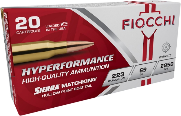 Picture of Fiocchi Hyperformance Compete 223 Rem 69 Gr Sierra Matchking Bthp 20 Per Box/ 10 Cs 