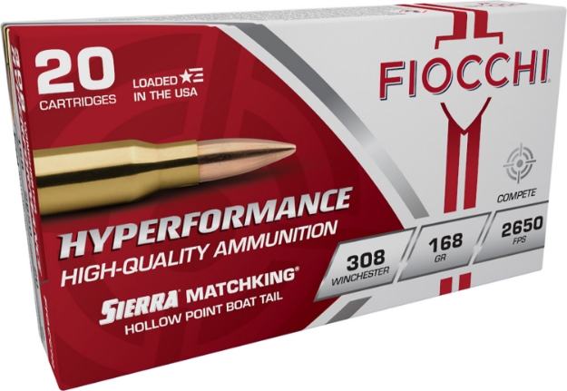 Picture of Fiocchi Hyperformance Compete 308 Win 168 Gr Sierra Matchking Bthp 20 Per Box/ 10 Cs 