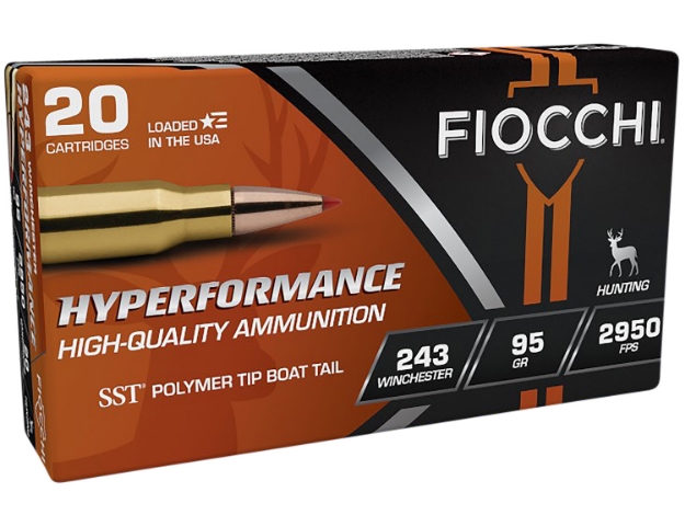 Picture of Fiocchi Hyperformance Hunting 243 Win 95 Gr Super Shock Tip (Sst) 20 Per Box/ 10 Cs 